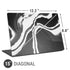 Black Marble Ink Universal Laptop 15in (12.2 x 8.8in) Skin